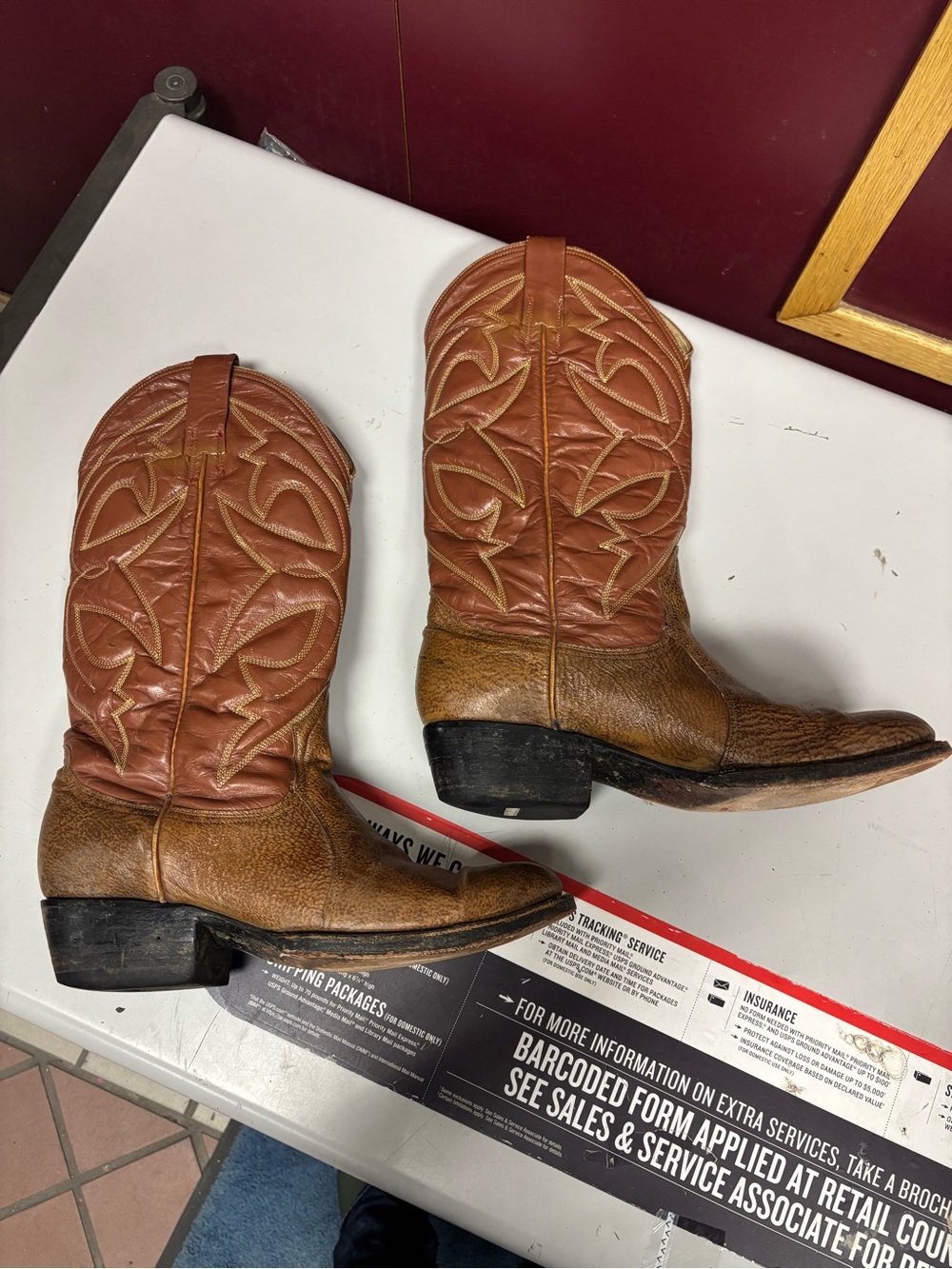 La Gran Bota Brown Leather Western Cowboy Boots | Men’s Size 8.5 Women Size 10 - Picture 2 of 7